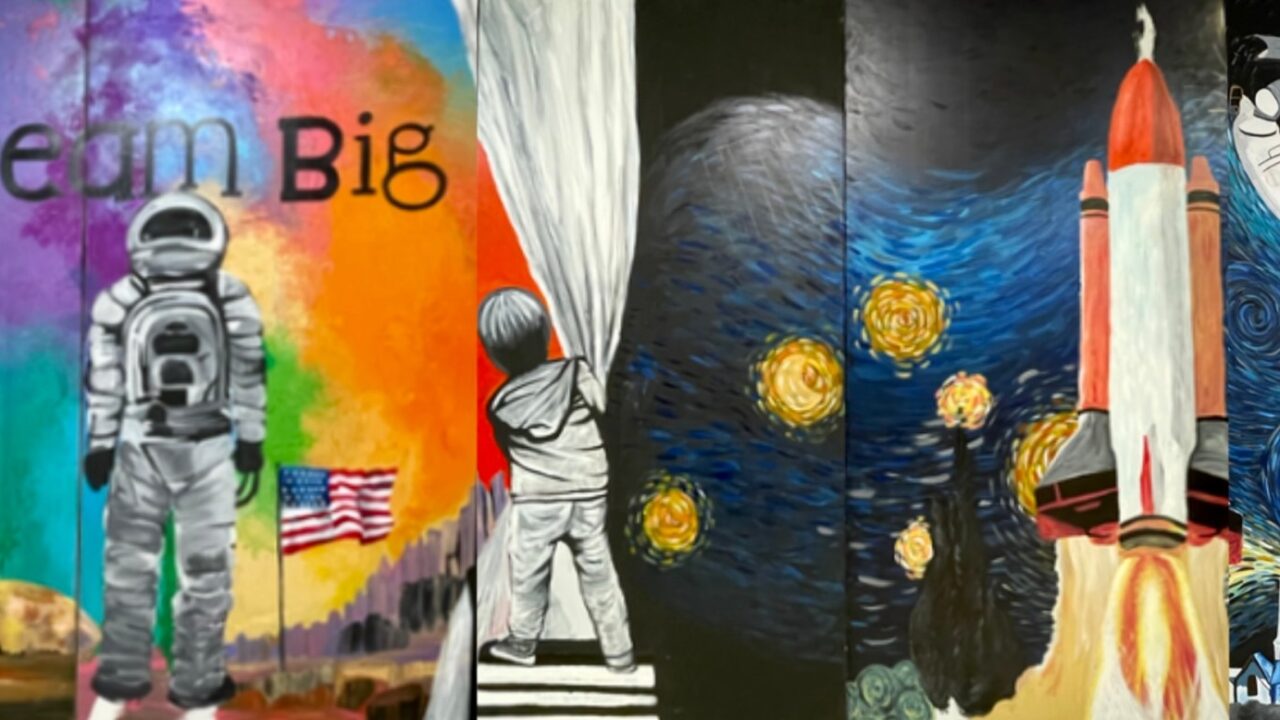 Student Art Murals at Johnson Celebrate 25 Years of Humanity in Space 