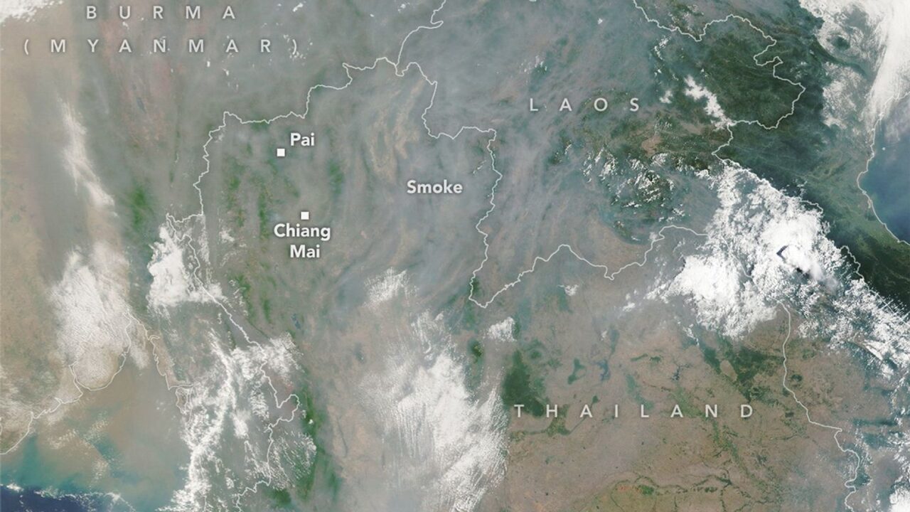 Smoke Shrouds Northern Thailand